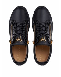 Baskets basses en cuir noires Giuseppe Zanotti