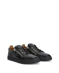 Baskets basses en cuir noires Giuseppe Zanotti