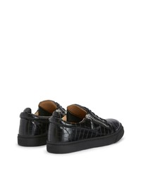 Baskets basses en cuir noires Giuseppe Zanotti