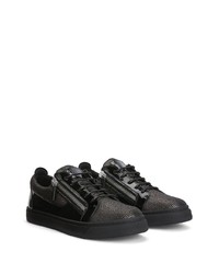 Baskets basses en cuir noires Giuseppe Zanotti