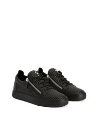 Baskets basses en cuir noires Giuseppe Zanotti