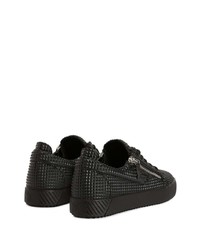 Baskets basses en cuir noires Giuseppe Zanotti