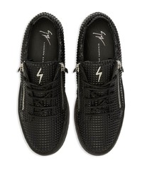 Baskets basses en cuir noires Giuseppe Zanotti