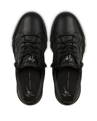 Baskets basses en cuir noires Giuseppe Zanotti