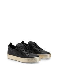 Baskets basses en cuir noires Giuseppe Zanotti