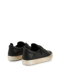 Baskets basses en cuir noires Giuseppe Zanotti