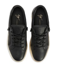 Baskets basses en cuir noires Giuseppe Zanotti