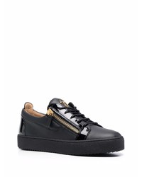 Baskets basses en cuir noires Giuseppe Zanotti