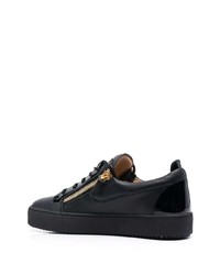 Baskets basses en cuir noires Giuseppe Zanotti