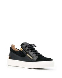 Baskets basses en cuir noires Giuseppe Zanotti