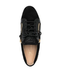 Baskets basses en cuir noires Giuseppe Zanotti