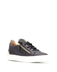 Baskets basses en cuir noires Giuseppe Zanotti