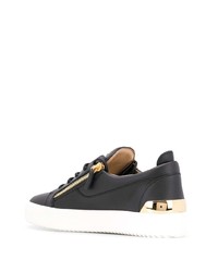 Baskets basses en cuir noires Giuseppe Zanotti