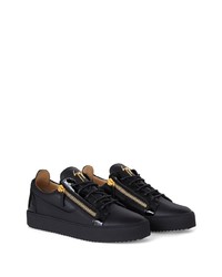 Baskets basses en cuir noires Giuseppe Zanotti