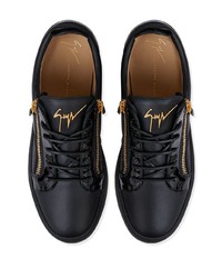 Baskets basses en cuir noires Giuseppe Zanotti