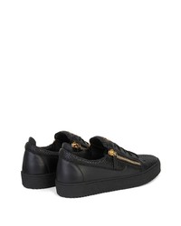 Baskets basses en cuir noires Giuseppe Zanotti