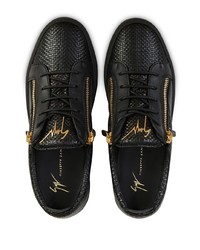 Baskets basses en cuir noires Giuseppe Zanotti