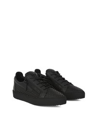 Baskets basses en cuir noires Giuseppe Zanotti