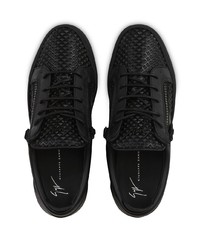 Baskets basses en cuir noires Giuseppe Zanotti