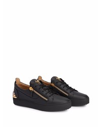 Baskets basses en cuir noires Giuseppe Zanotti