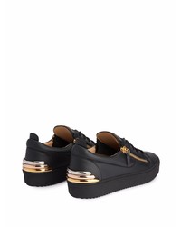 Baskets basses en cuir noires Giuseppe Zanotti