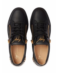 Baskets basses en cuir noires Giuseppe Zanotti