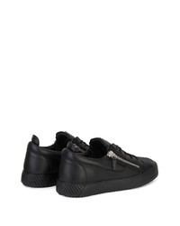 Baskets basses en cuir noires Giuseppe Zanotti