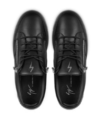 Baskets basses en cuir noires Giuseppe Zanotti