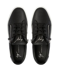 Baskets basses en cuir noires Giuseppe Zanotti