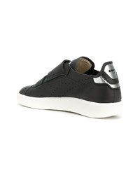 Baskets basses en cuir noires Diadora