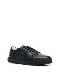 Baskets basses en cuir noires Salvatore Ferragamo