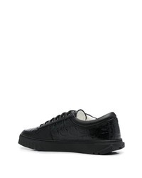 Baskets basses en cuir noires Salvatore Ferragamo