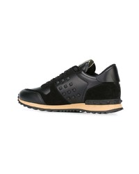 Baskets basses en cuir noires Valentino