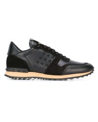 Baskets basses en cuir noires Valentino