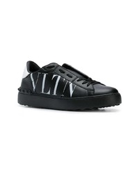 Baskets basses en cuir noires Valentino