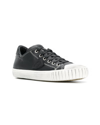 Baskets basses en cuir noires Philippe Model