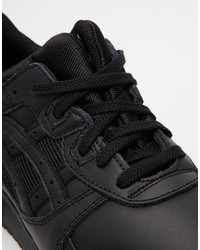 Baskets basses en cuir noires Asics