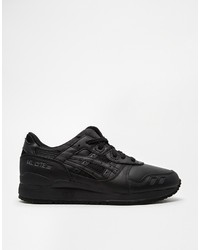 Baskets basses en cuir noires Asics