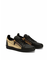 Baskets basses en cuir noires Giuseppe Zanotti