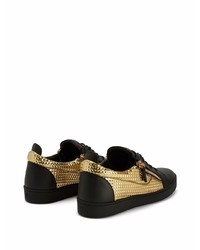 Baskets basses en cuir noires Giuseppe Zanotti