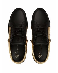 Baskets basses en cuir noires Giuseppe Zanotti