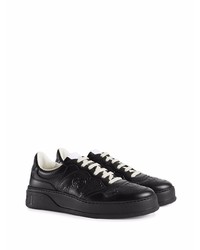 Baskets basses en cuir noires Gucci