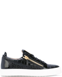 Baskets basses en cuir noires Giuseppe Zanotti Design