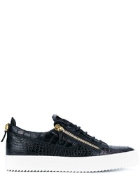 Baskets basses en cuir noires Giuseppe Zanotti Design