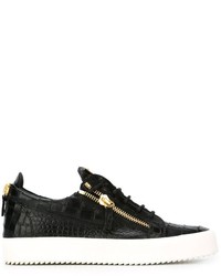 Baskets basses en cuir noires Giuseppe Zanotti Design