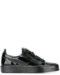 Baskets basses en cuir noires Giuseppe Zanotti Design