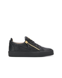 Baskets basses en cuir noires Giuseppe Zanotti Design