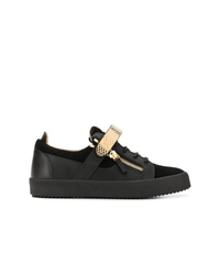 Baskets basses en cuir noires Giuseppe Zanotti Design