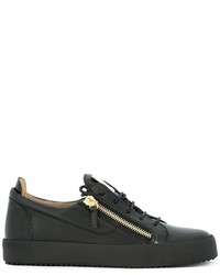 Baskets basses en cuir noires Giuseppe Zanotti Design