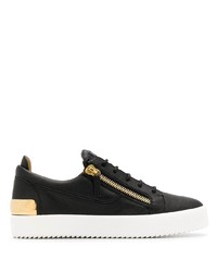 Baskets basses en cuir noires Giuseppe Zanotti